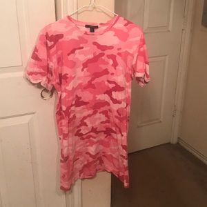 Mini dress pink camouflage